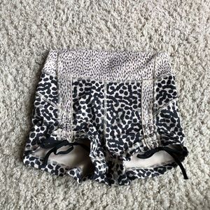 Lululemon liberty high rise leopard shorts